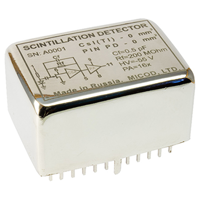 OEM scintillator-photodiode detector with integrated CSA