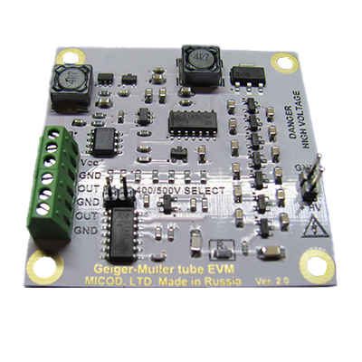 Geiger-Mueller tube evaluation module